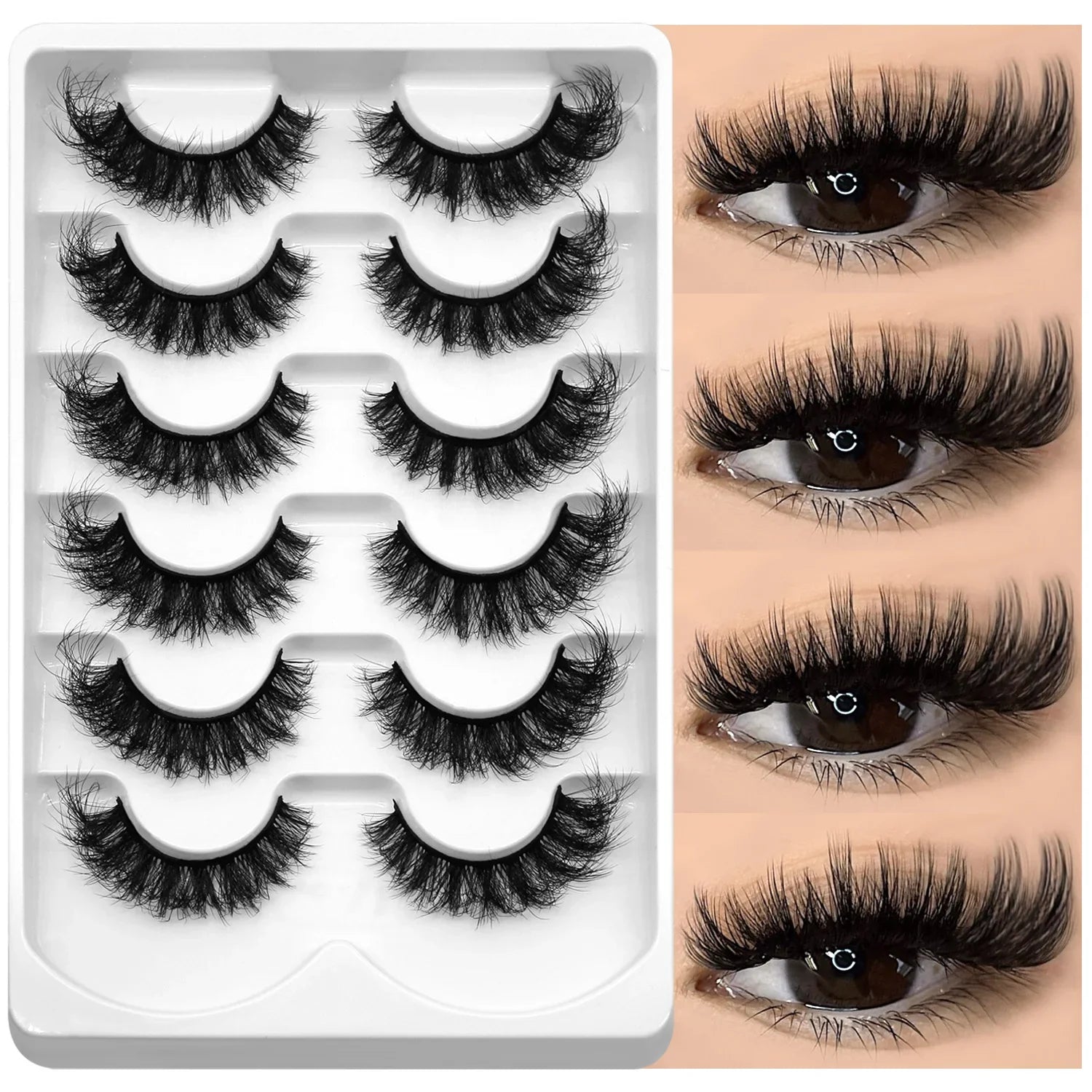 5pc Fluffy Cat Eye Lashes