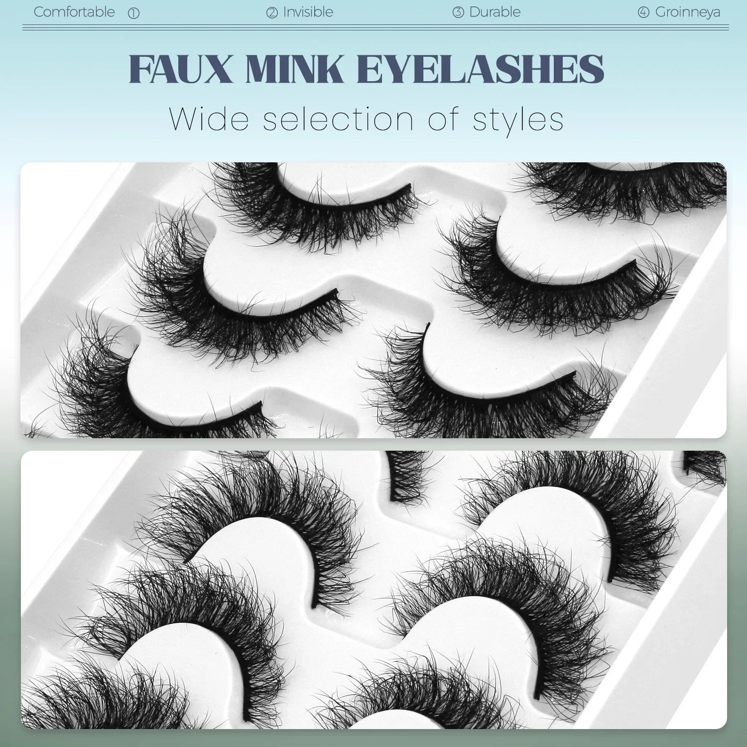 5pc Fluffy Cat Eye Lashes