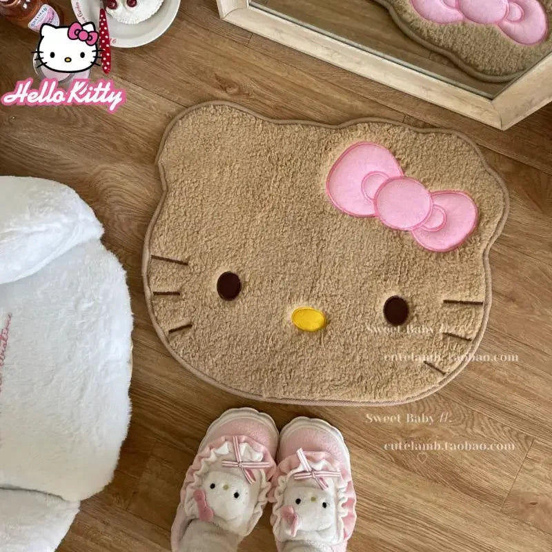 Fluffy Cat Face Door Mat