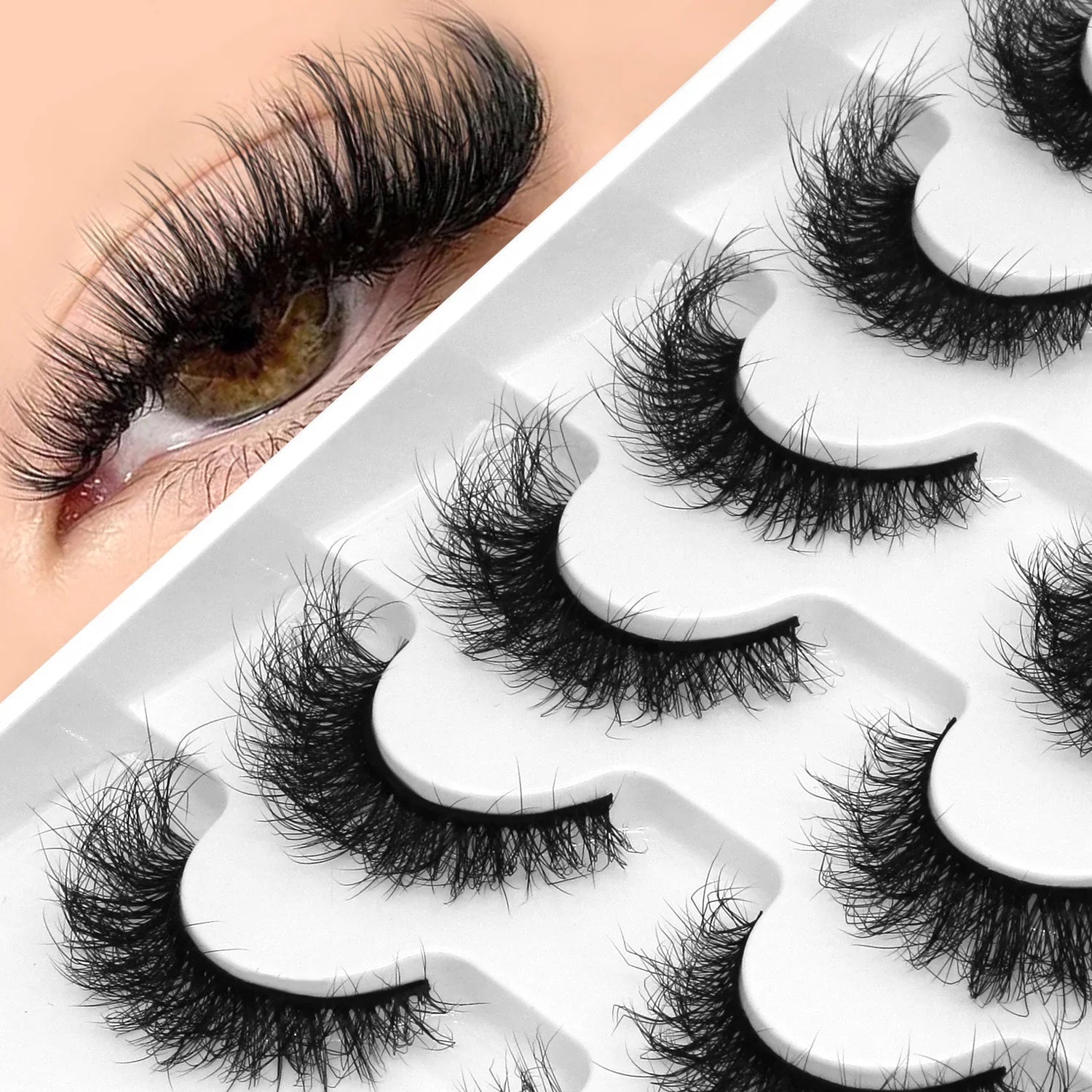 5pc Fluffy Cat Eye Lashes