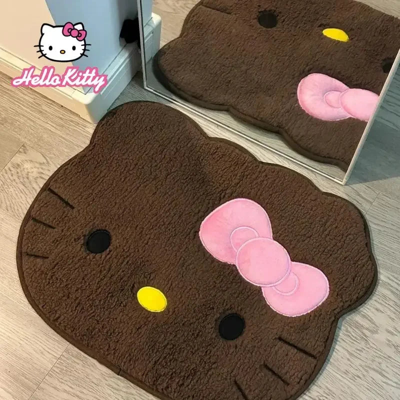 Fluffy Cat Face Door Mat