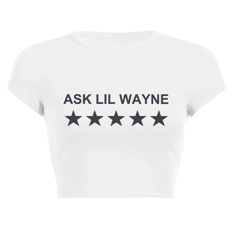 Chic Star Print Crop Top