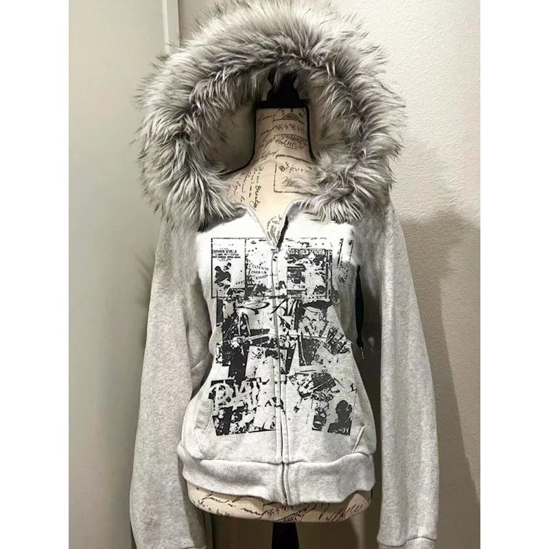 Cozy Vintage Style Hooded Jacket