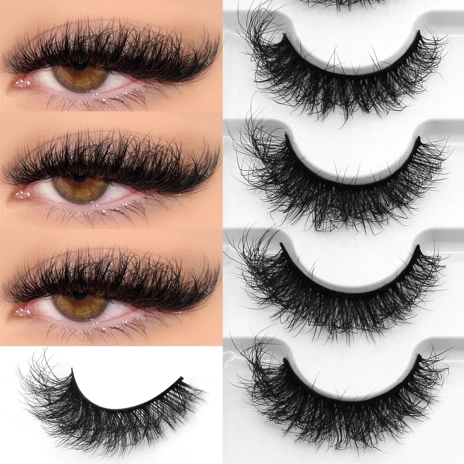 5pc Fluffy Cat Eye Lashes