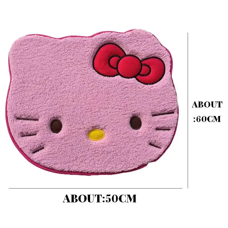 Fluffy Cat Face Door Mat